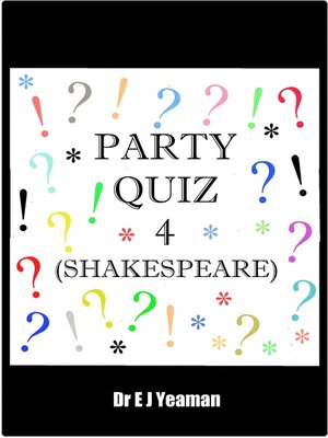 cover image of Party Quiz 4 (Shakespeare)